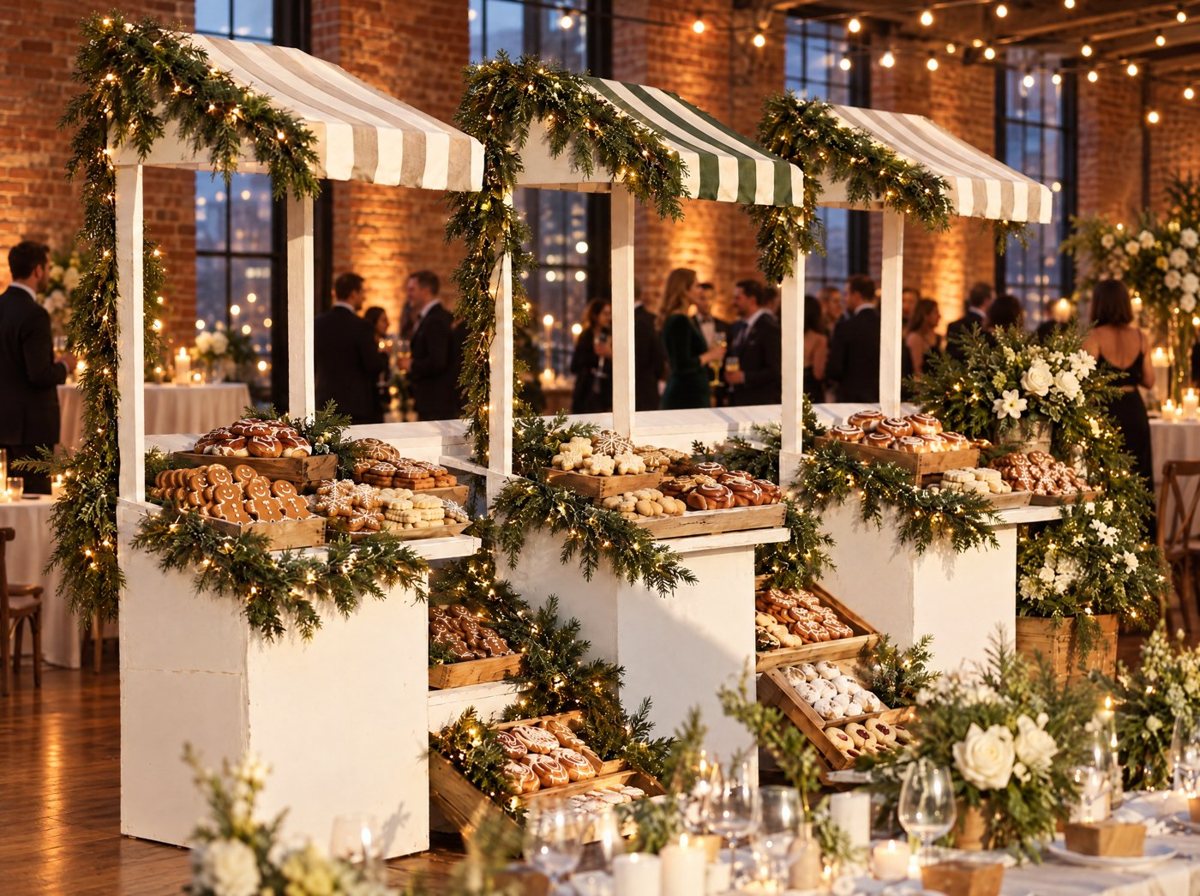Neutral Christmas dessert carts