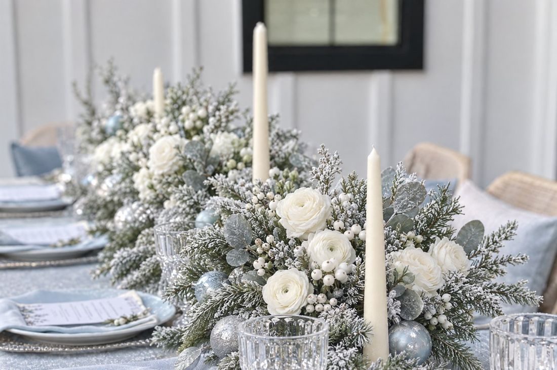 Winter Wonderland tablescape