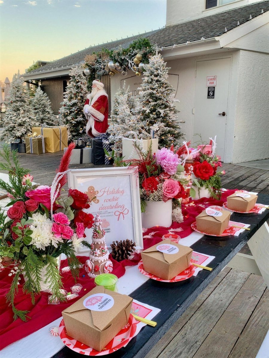 Holiday tables set and styled before guests arrive