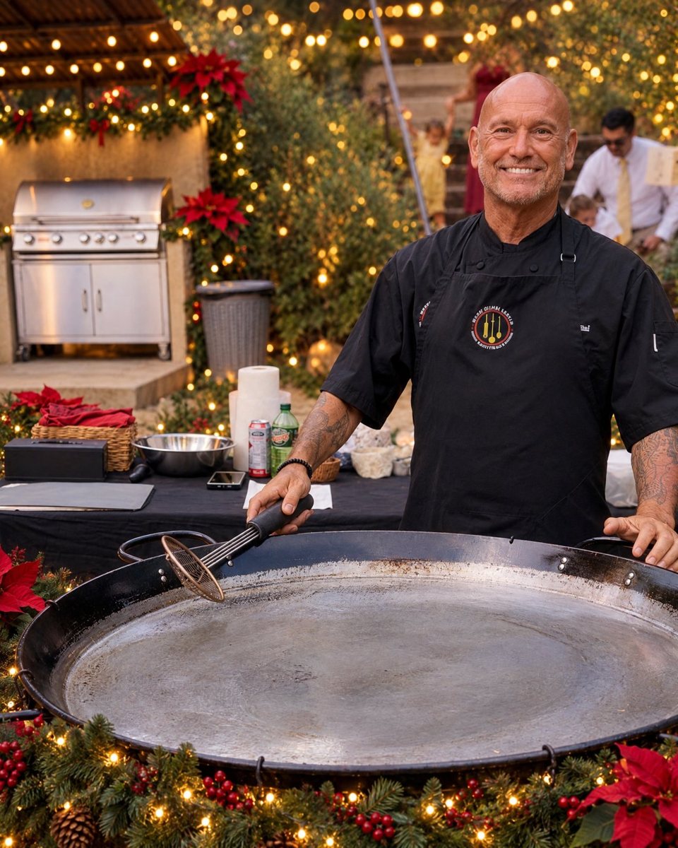 Live paella station