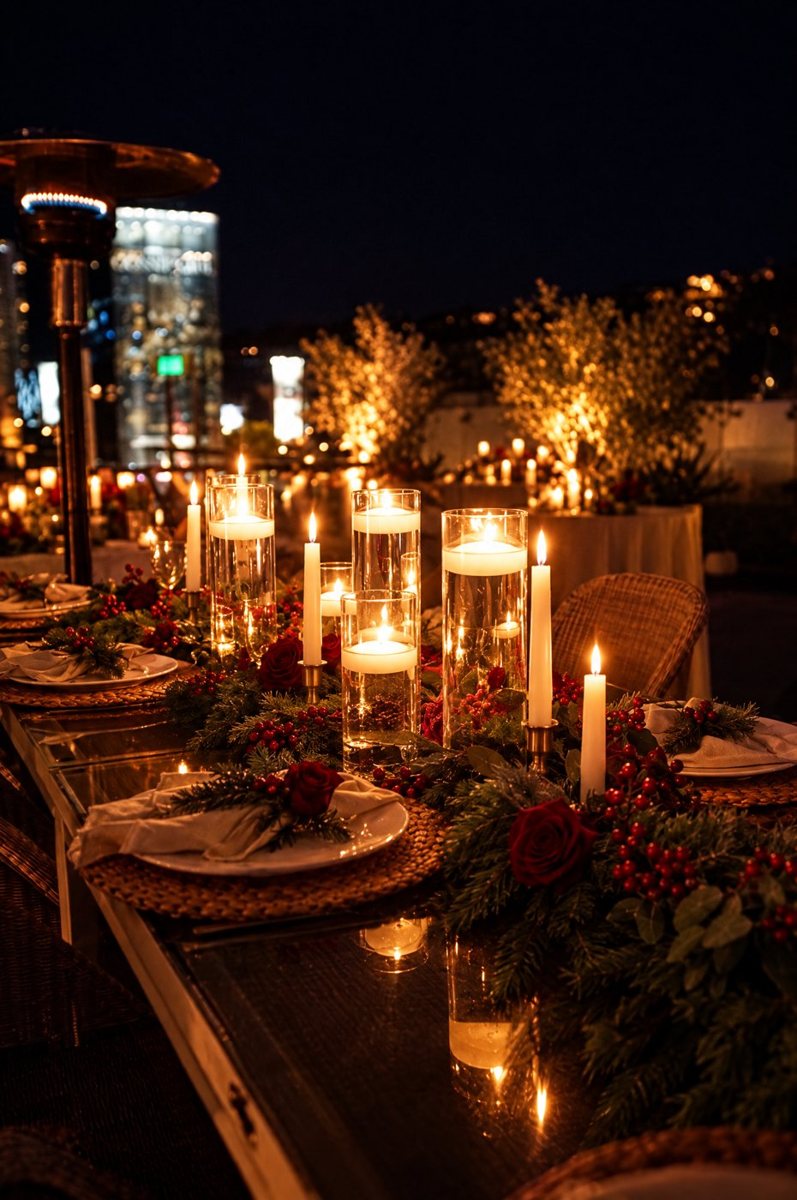 Candlelit seated dinner